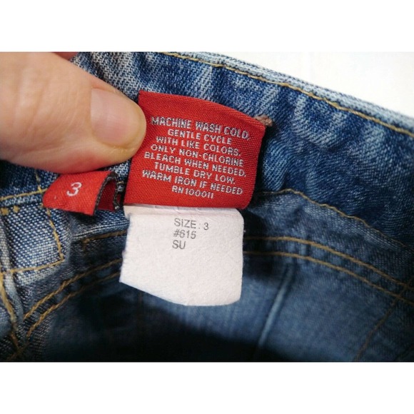 VTG Bongo WM Juniors 3 Denim Skirt Micro Mini Blue 4 Pockets Zip Closure Light - Picture 6 of 6